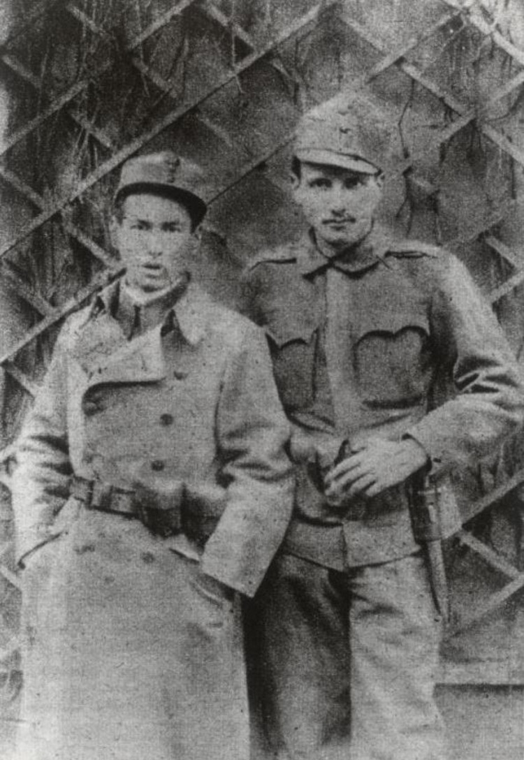 Oberleutnant Egon Erwin Kisch und Infanterist Leo Rothziegel als Gründer der Roten Garden