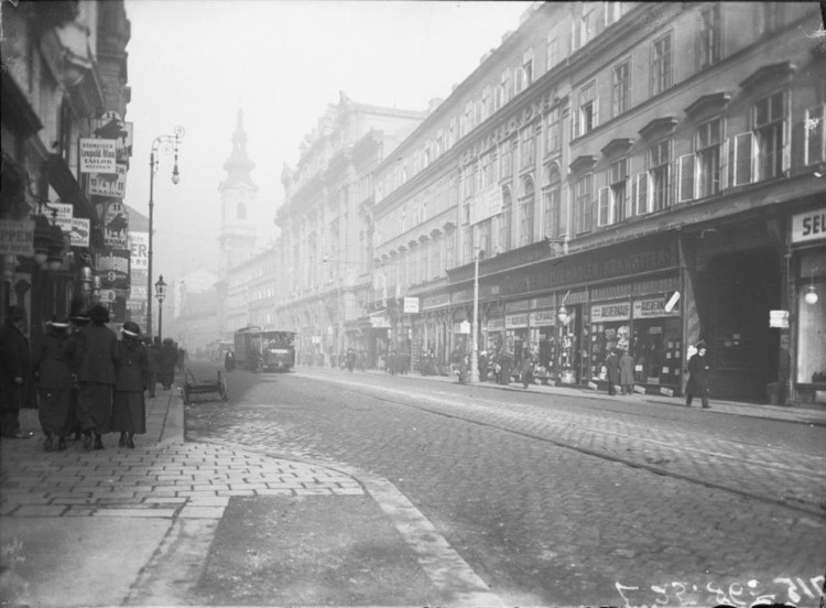 Die Taborstraße in Wien Leopoldstadt um 1913