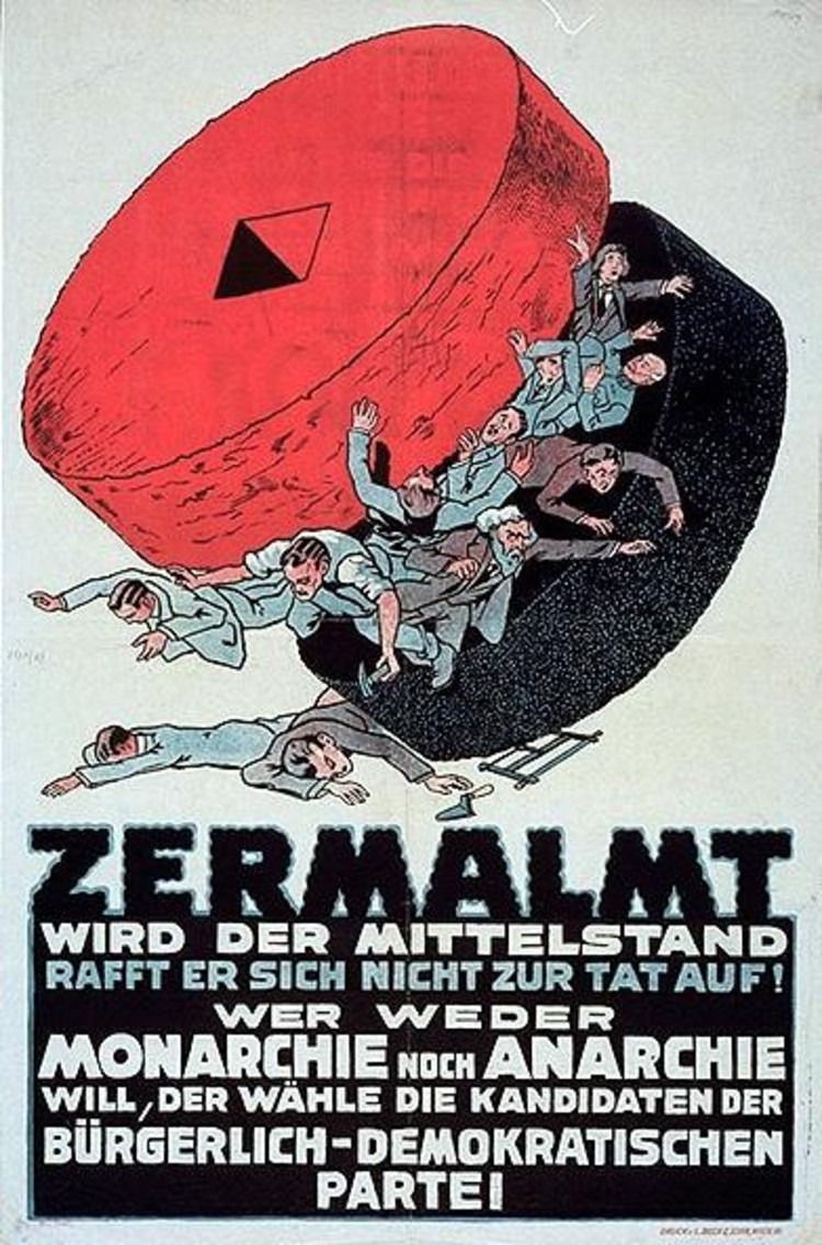 Wahlplakat der bürgerlich-demokratischen Partei