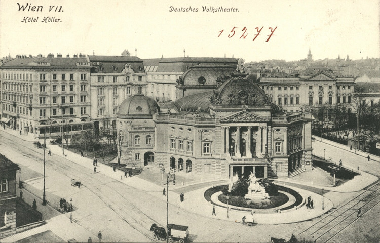 Hôtel Höller, Deutsches Volkstheater, um 1913