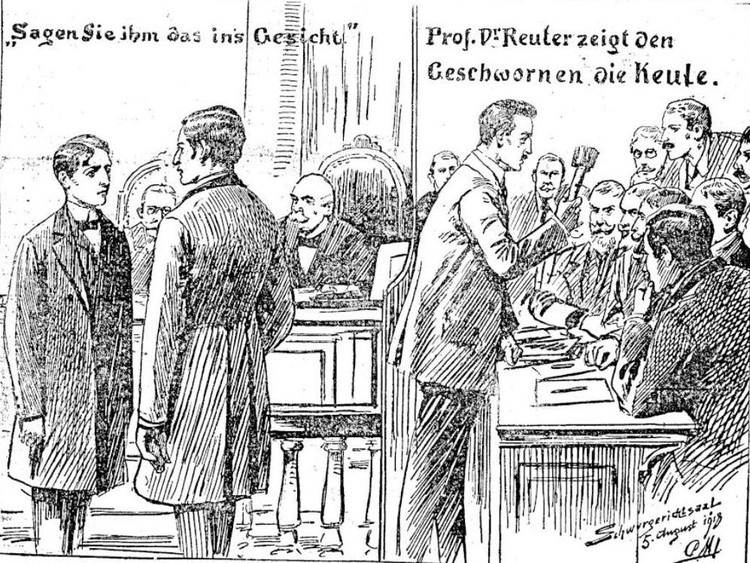 Bild vom Prozess gegen Emmo Davit