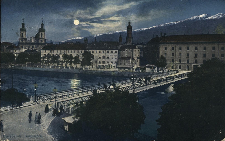 Innsbruck, Innbrücke um 1914