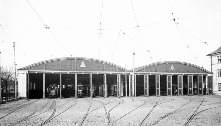 Remise Wien-Ottakring, Ansicht der Wagenhallen