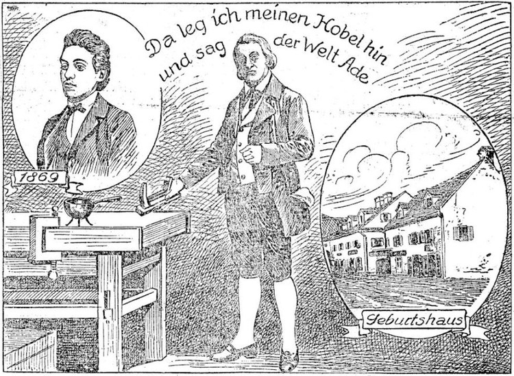 Alexander Girardi als "Valentin" in Raimunds "Verschwender"