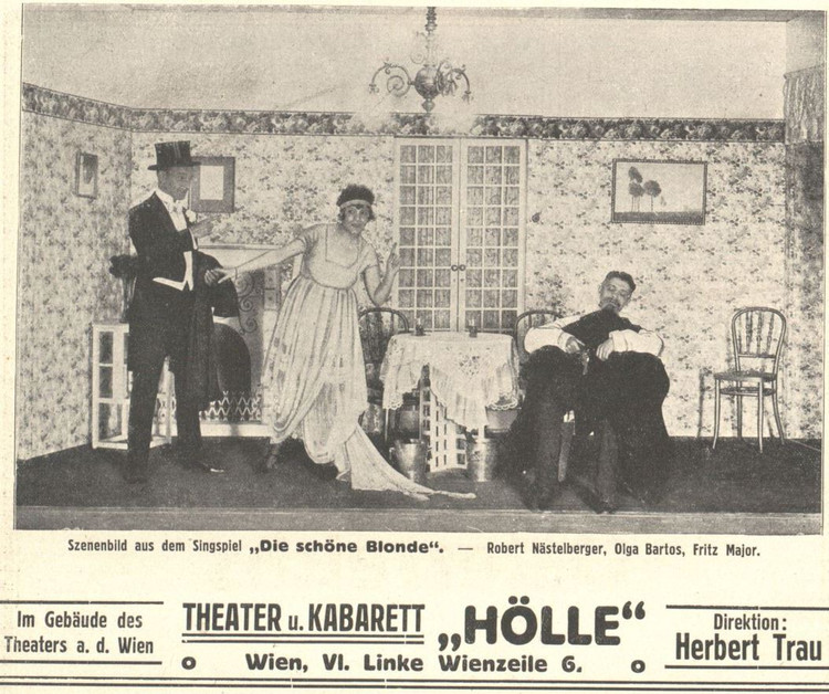 Die Bühne des Wiener Kabaretts "Hölle" im Keller des Theater an der Wien