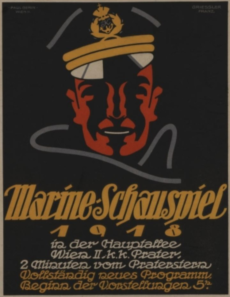 Plakat: Marineschauspiel im Wiener Prater