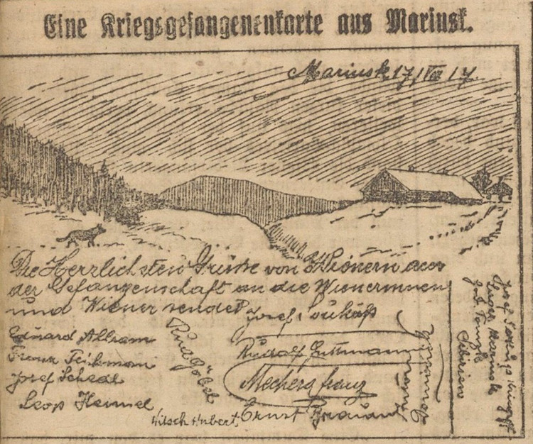 Abdruck einer Kriegsgefangenenkarte