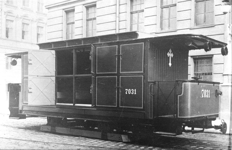 Leichenwagen der Wiener Straßenbahn